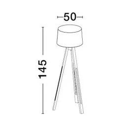 LUCES ABOCHO LE43445 white floor lamp, power supply: 12W