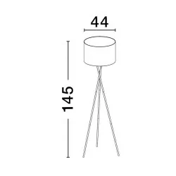 LUCES ACACIA LE43446 czarna lampa podłogowa 12W wykonana z metalu