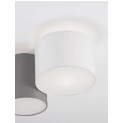 LUCES ACALCO LE43453 ceiling lamps with 2 shades, white/grey