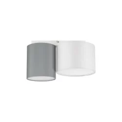 LUCES ACALCO LE43453 ceiling lamps with 2 shades, white/grey