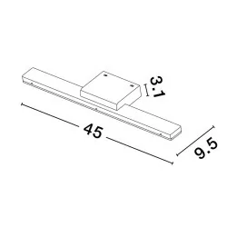 LUCES ACANOA LE43455/6/7 kinkiet LED 12W szary, biały IP44