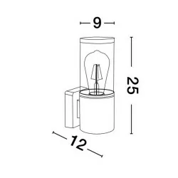 LUCES ACAPULCO LE73510 outdoor wall lamp IP65 dimmable bulb