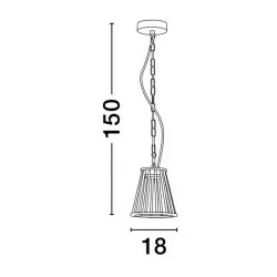 LUCES ACEVES LE73511aluminiowa lampa wisząca o barwie świtała: 3000K