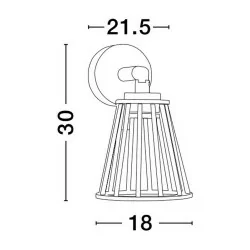 LUCES ACEVES LE73512 aluminum outdoor wall lamp, black IP65