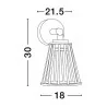 LUCES ACEVES LE73512 aluminiowy kinkiet zewnętrzny, kolor czarny IP65