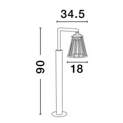 LUCES ACEVES LE73513 aluminiowa lampa zewnętrzna w kolorze czarnym