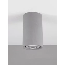 LUCES ACHLUM LE73515 gray ceiling lamp IP65 concrete/glass tube