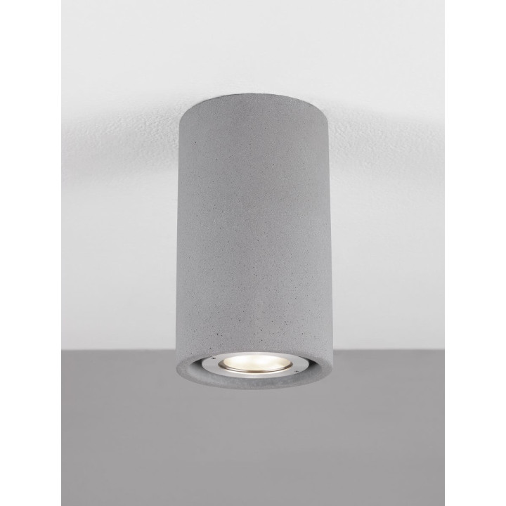 LUCES ACHLUM LE73515 gray ceiling lamp IP65 concrete/glass tube