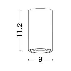 LUCES ACHLUM LE73515 szara lampa sufitowa IP65 beton/szkło tuba