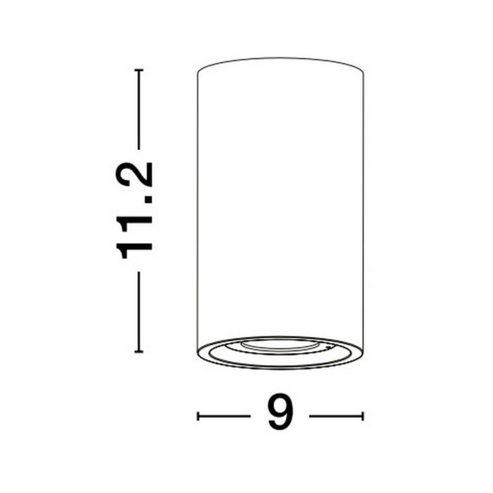 LUCES ACHLUM LE73515 gray ceiling lamp IP65 concrete/glass tube