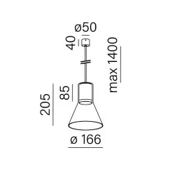 AQFORM MODERN GLASS Flared GU10 suspended