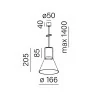AQFORM MODERN GLASS Flared GU10 suspended 50471, 50530