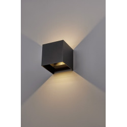 LUCES ACOMUL LE73520/1 square outdoor wall lamp, white/black