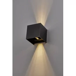 LUCES ACOMUL LE73520/1 square outdoor wall lamp, white/black