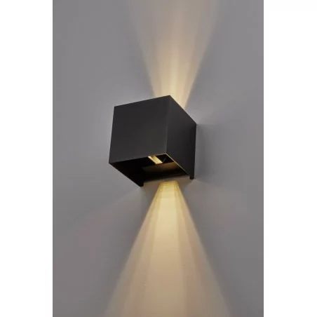 LUCES ACOMUL LE73520/1 kinkiet zewnętrzny kwadratowy, biały/czarny