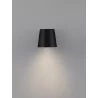 LUCES ACOZAC LE73525 black aluminum outdoor wall lamp with a power of: 7W