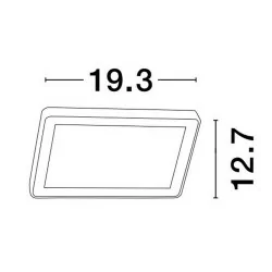 LUCES ACTEAL LE73526 rectangular outdoor wall lamp power supply: 15W