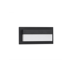 LUCES BACUSA LE73529 black rectangular outdoor wall lamp with a power of: 18W