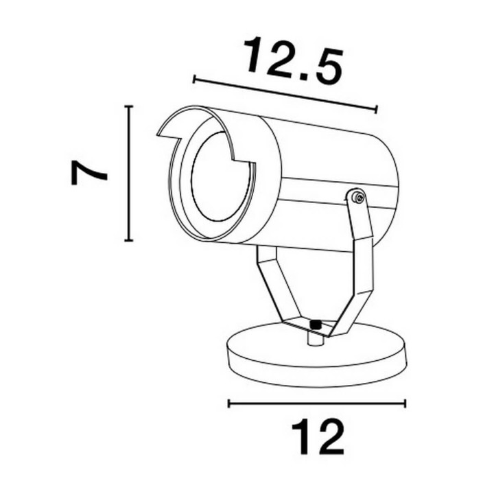 LUCES BACUSA LE73530 black outdoor wall lamp IP:65 aluminium/acrylic