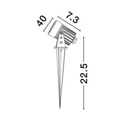 LUCES ACUCHA LE73533 lampa zewnętrzna 3W ogrodowa aluminium/szkło