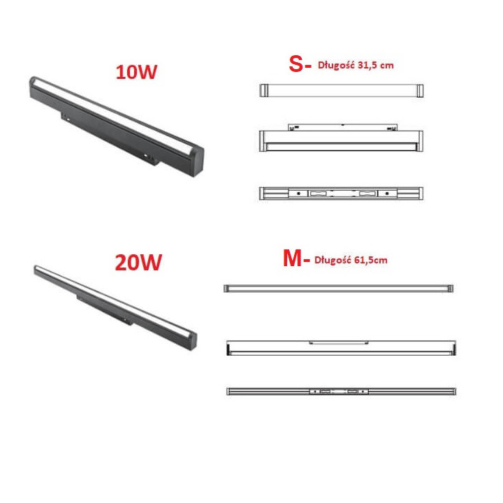 OXYLED Multiline STRIPE Wall Washer magnetic track