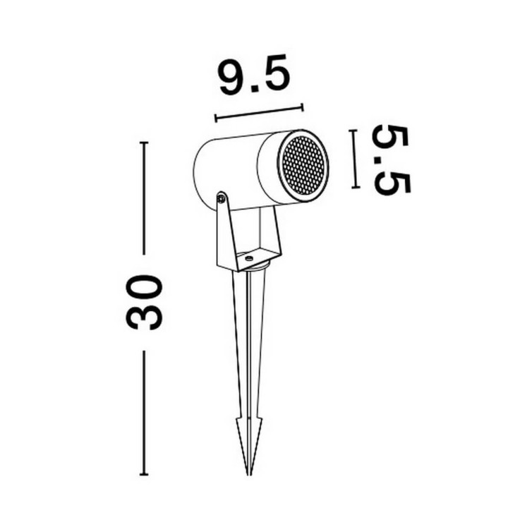 LUCES ACUCHA BASE LE73534 black garden lamp stuck into the ground
