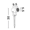 LUCES ACUCHA BASE LE73534 czarna lampa ogrodowa wbijana w ziemię