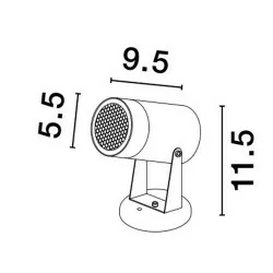 LUCES ACUCHA BASE LE73535 lampa zewnętrzna ogrodowa, aluminium/szkło