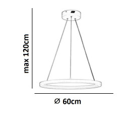 LUCES IRUN LE43299, LE43302/5 lampa wisząca LED 60cm