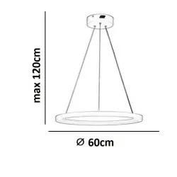 LUCES IRUN LE43299, LE43302/5 lampa wisząca 60cm złota