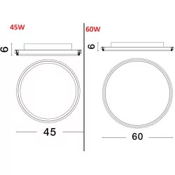 LUCES ACALA LE43322/4/6 lampa sufitowa 40W, 60W