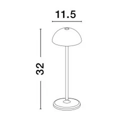 LUCES BABURO LE73557/8 przenośna lampa stołowa LED czarna lub biała