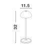 LUCES BABURO LE73557/8 przenośna lampa stołowa LED czarna lub biała