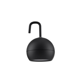LUCES BABUSE LE73561 black portable table lamp with a handle