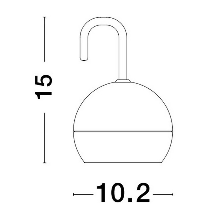 LUCES BABUSE LE73561 czarna przenośna lampa stołowa z uchwytem
