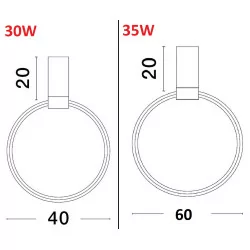 LUCES ABUYA LE43319/21 lampa sufitowa  wiszący oring regulowany