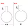 LUCES ABUYA LE43319/21 lampa sufitowa  wiszący oring regulowany