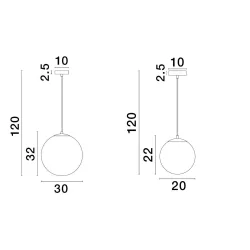 LUCES ADEL ALE43362/3 lampa wisząca 12W złota ściemniana gwint: E27