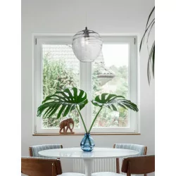 LUCES BAMBU LE43418/9/20 glass hanging lamp, three dimensions of the shade