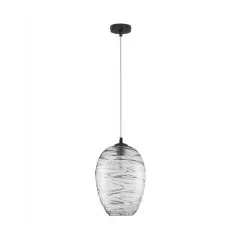 LUCES BAMBU LE43418/9/20 glass hanging lamp, three dimensions of the shade