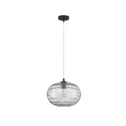 LUCES BAMBU LE43418/9/20 glass hanging lamp, three dimensions of the shade