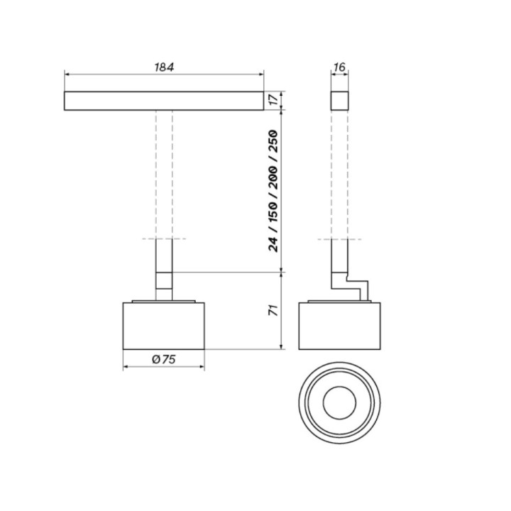 OXYLED MULTILINE S75 LV okrągły reflektor LED magnetyczny