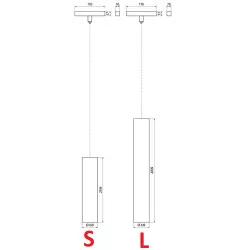 OXYLED MULTILINE T60 LV lampa wisząca tuba LED 6cm magnetyczna 48V