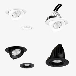 Pull out LED downlight 30W Samsung white, black