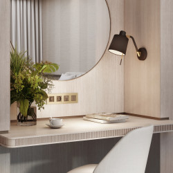 ASTRO Edward Wall 12W ideal for the bedroom, lampshade available in 4 colors
