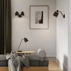 ASTRO Edward Wall 12W ideal for the bedroom, lampshade available in 4 colors