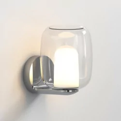 Astro Aquina Wall black/chrome wall lamp ideal for mirror lighting