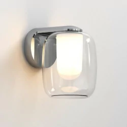 Astro Aquina Wall black/chrome wall lamp ideal for mirror lighting