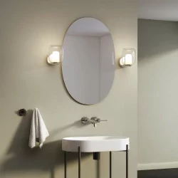 Astro Aquina Wall black/chrome wall lamp ideal for mirror lighting