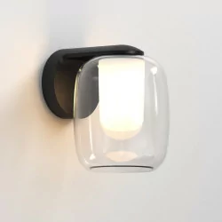 Astro Aquina Wall black/chrome wall lamp ideal for mirror lighting